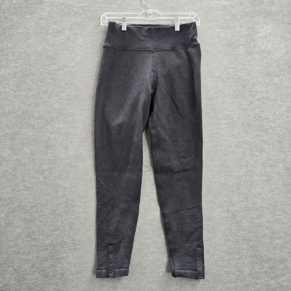Offline By Aerie Women Activewear Pants M Gray Elastane‎ Nylon Legging Striped